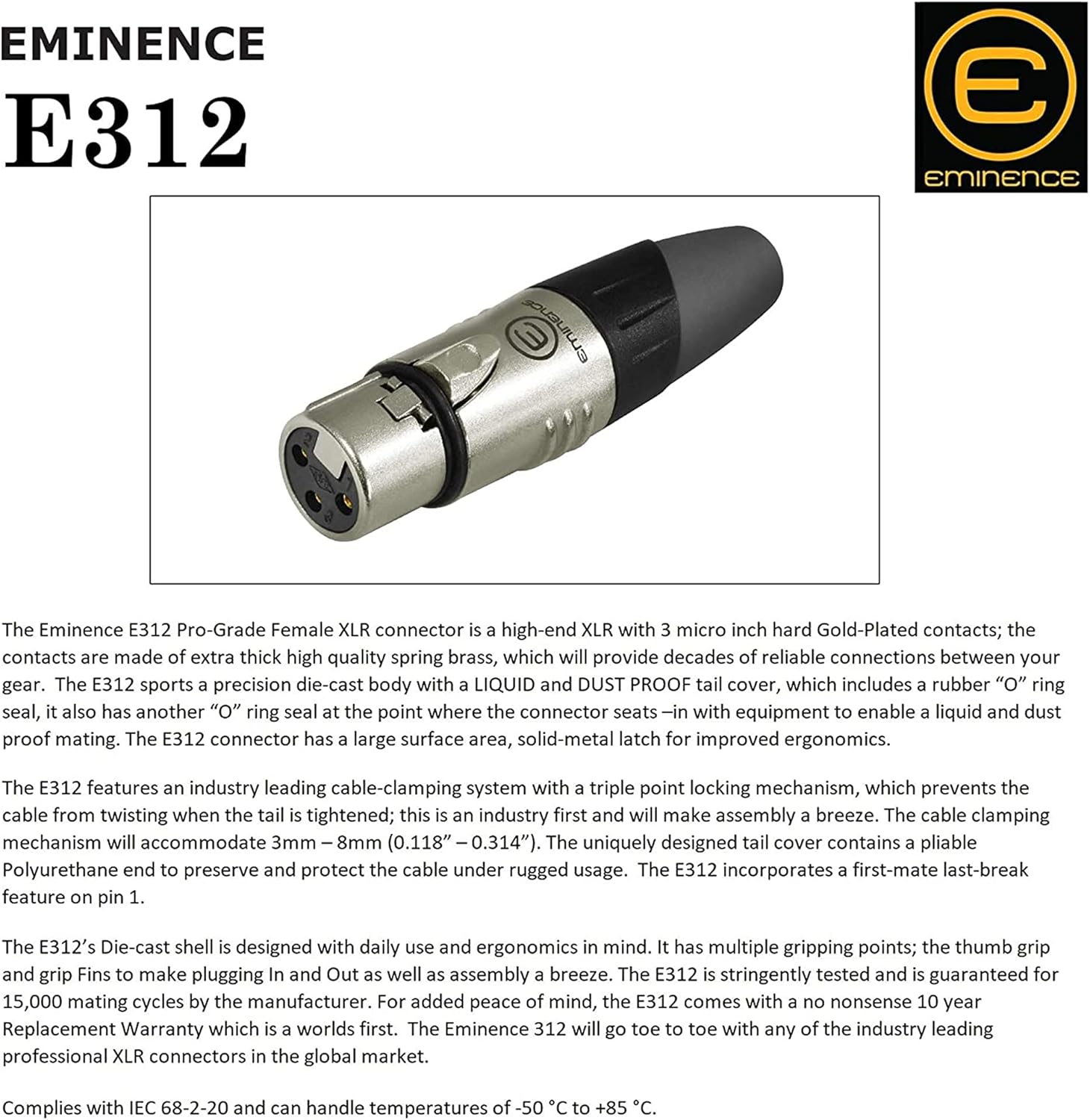 2ユニット - 6フィート - Canare L-4E6S、Star Quad Balanced XLR - TRS パッチケーブル