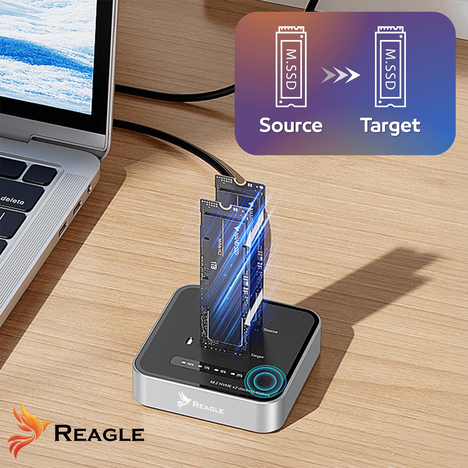 Reagle M.2 SSD Adapter - High-Speed USB 3.2 Gen 2 Docking