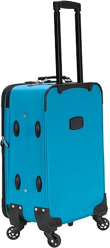 Vista 4 de Rockland Pasadena Maletas blandas con ruedas giratorias, Turquesa