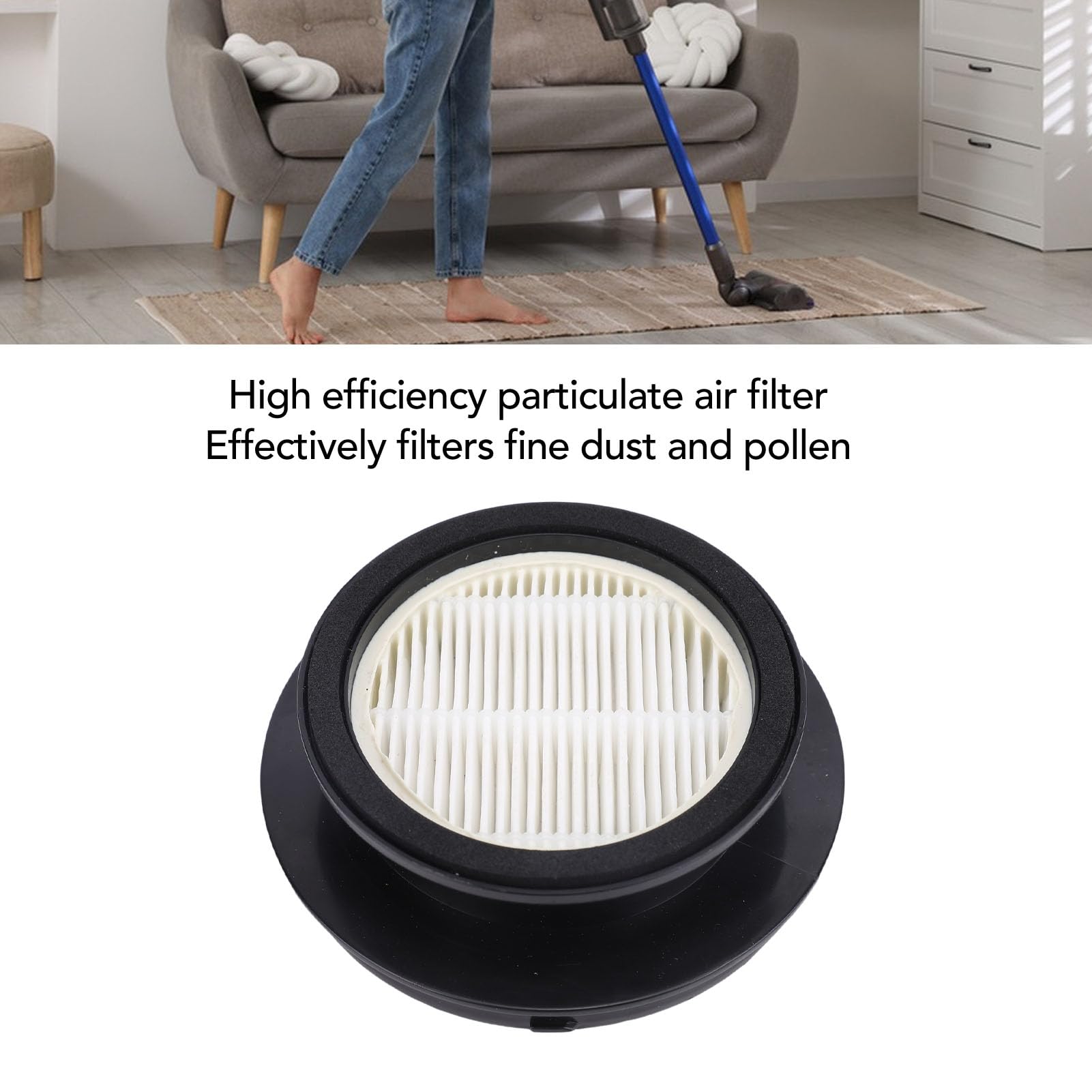 Asixxsix Filtres de Rechange pour Aspirateur Balai, Lot de 2, Réutilisables et Lavables, Compatibles avec les Aspirateurs Balais sans Fil P15, U15 et U16.