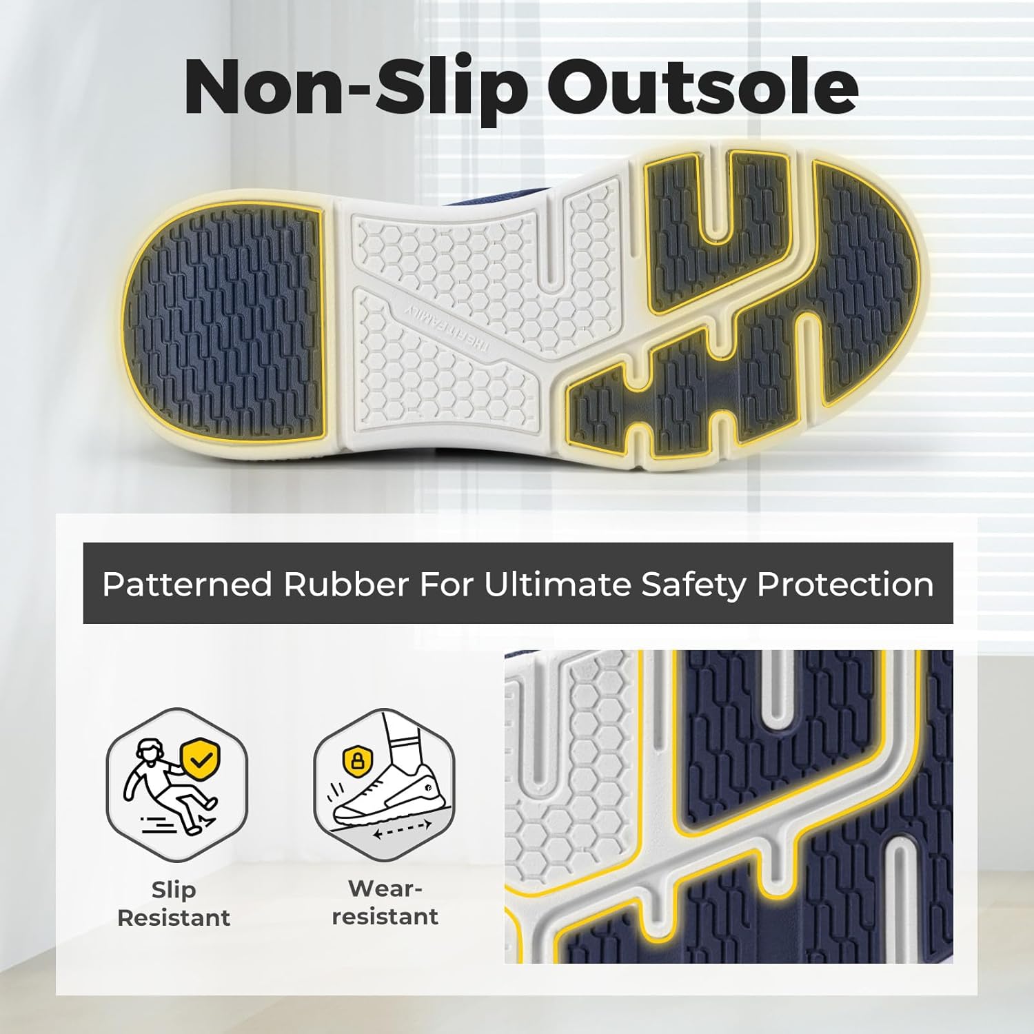 FitVille Diabetic Shoes for Men Extra Wide, Hook and Loop Walking Shoes for Elderly for Swollen Feet Foot Pain Relief Neuropathy - EasyTop V10 - Image 7