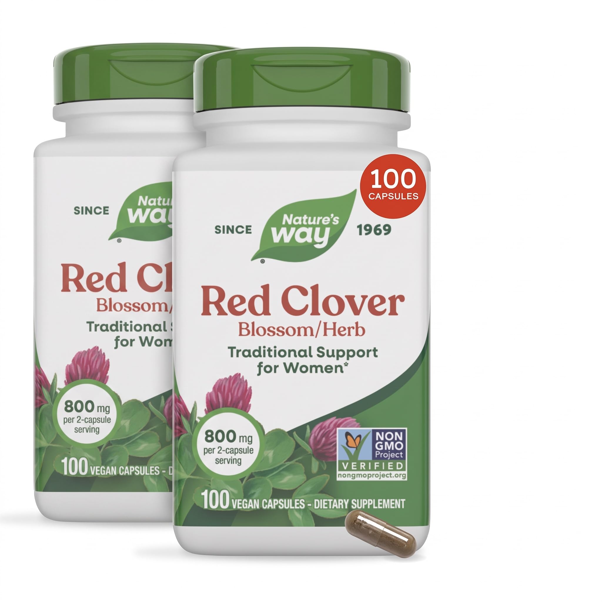 Nature's Way Red Clover Blossom/Herb, Herbal Supplement for Women, 100 ct — Amazon image 9