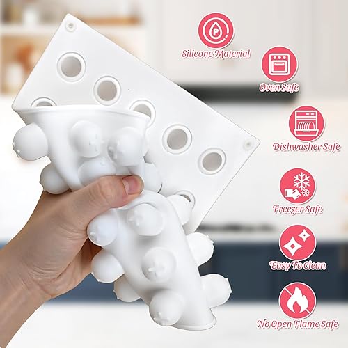 Miniatura 4 de Moldes de chocolate pequeños, moldes de silicona de 35 cavidades para dulces, molde de chocolate para decoración de pasteles, bandeja de cubitos de