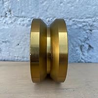 Vista 4 de Rueda de acero sólido con ranura en V de 4 pulgadas con rodamiento – Rueda de puerta corredera – Paquete de 2