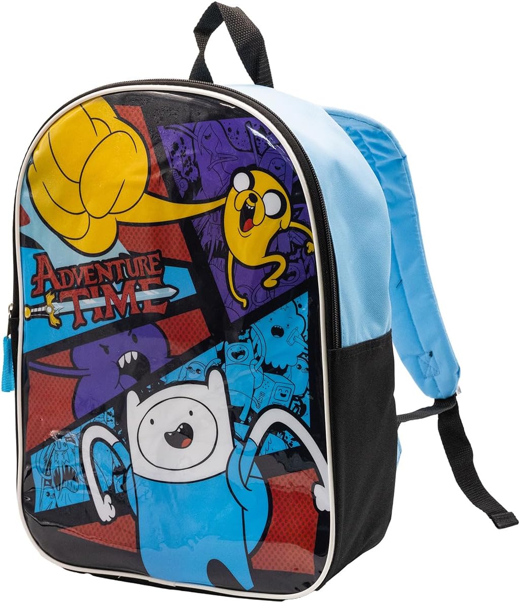 Mochila para niños Fast Forward Adventure Time - Mochila escolar para niños | Linda mochila escolar: mochila para la escuela, guardería y viajes con correas acolchadas, amplio bolsillo principal y frontal con cremallera