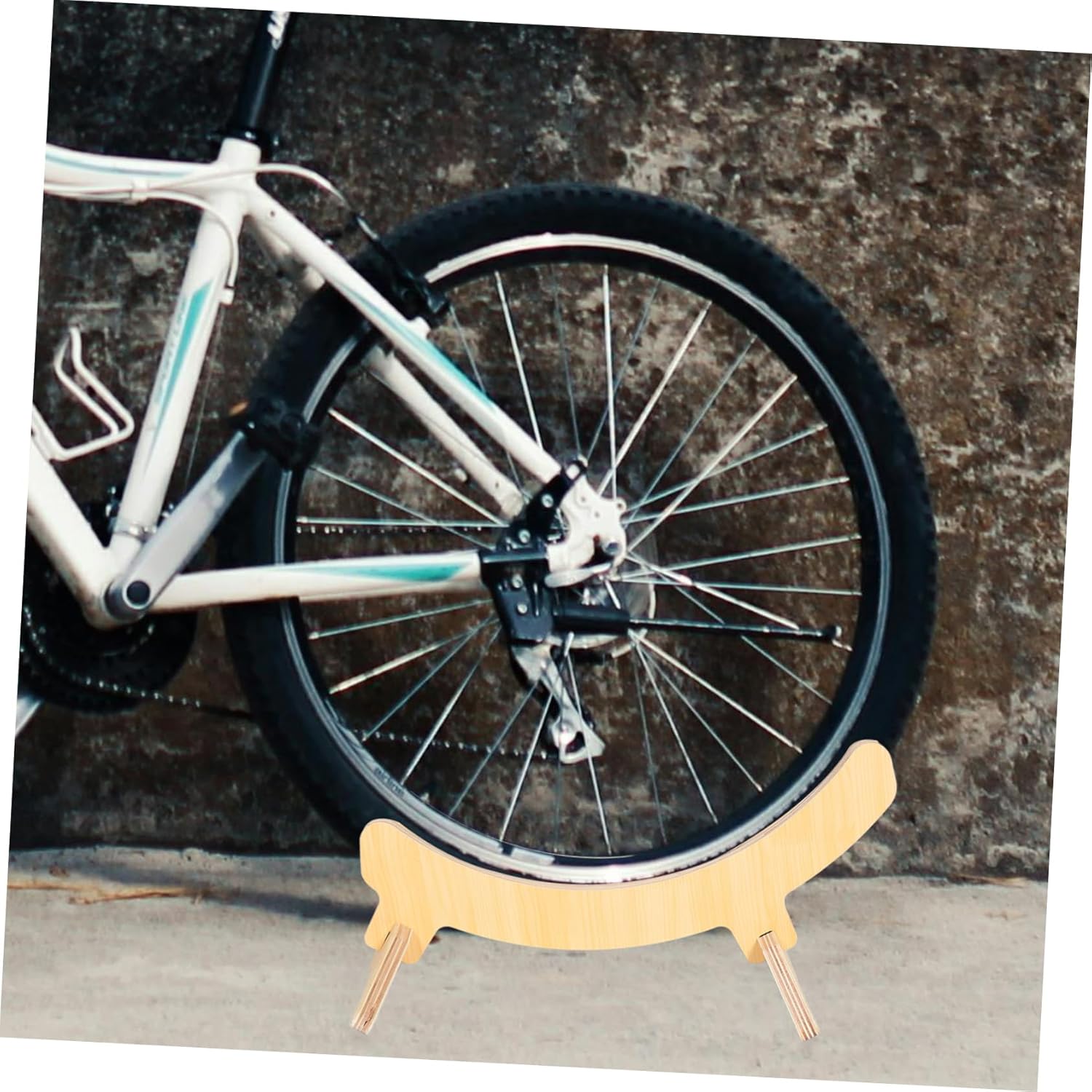 Gadpiparty Bike Accessories for Adult Bikes Multi-Function Solid Wood Frame Stand Easy to Carry Construction