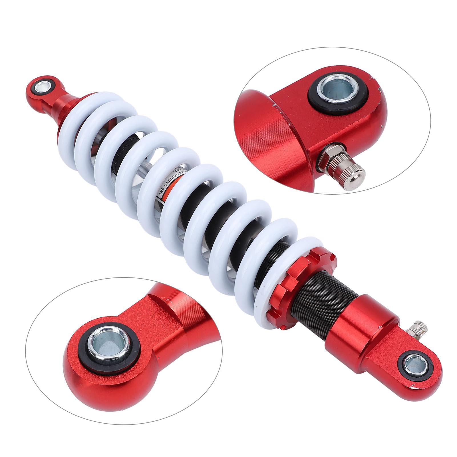 Dilwe Amortyzator 365 Mm CNC Stop Aluminium Heavy Duty Amortyzator 12 Mm Sprężyna 10 Otwór Montażowy do Motocykla ATV Gokart Dirt Pitbike do