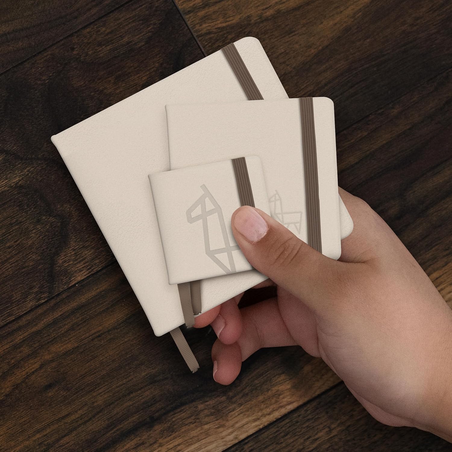 ETCHR Miniature Sketchbook – Mixed Media 100% Cotton Cold-Press Paper, Lay-Flat Binding, Hardbound Vegan-Friendly PU Leather Cover (4 x 4 Inch Square)      Unknown Binding