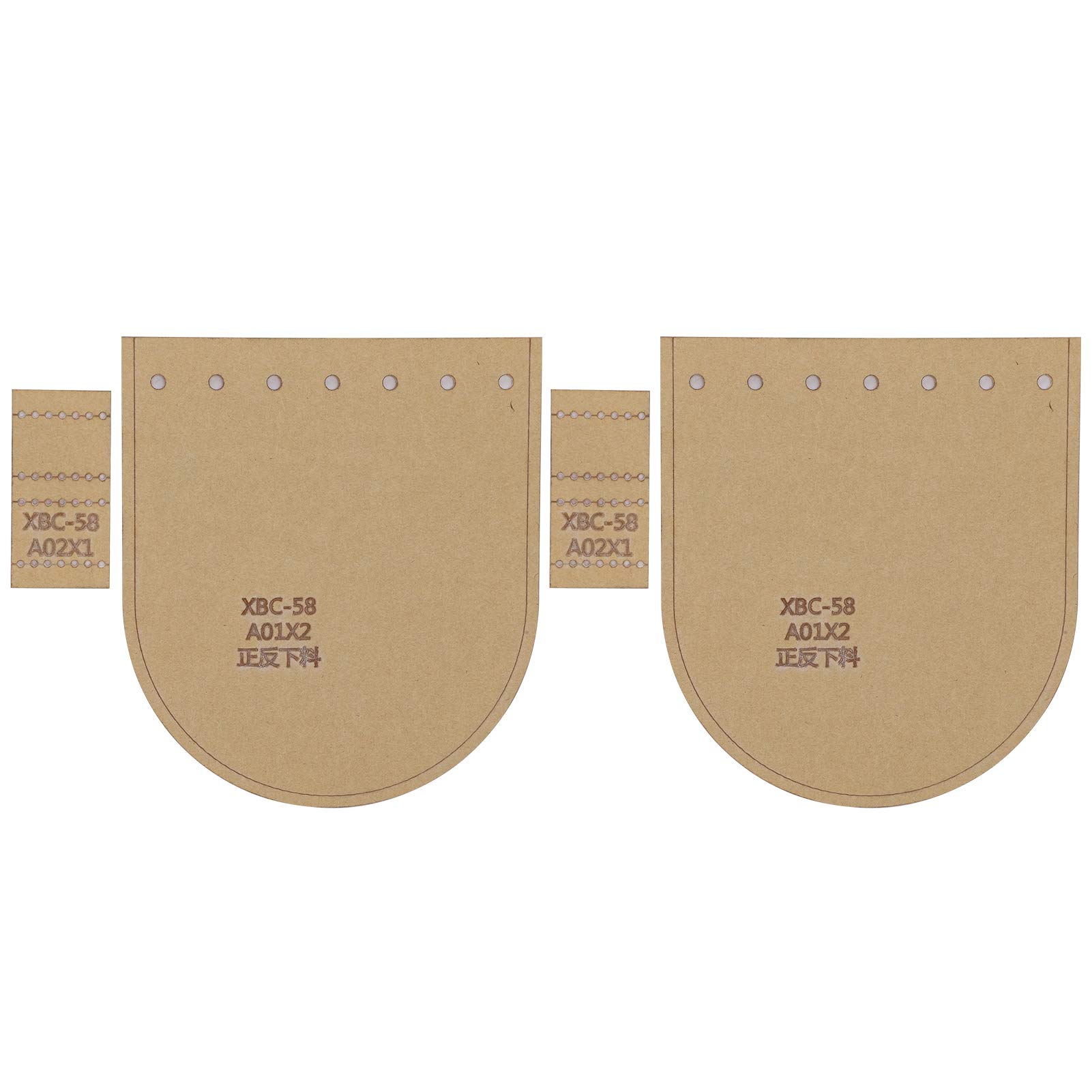 Clear Acrylic Wallet Pattern Stencil Template Set, DIY Leather Craft Tool, 2 Sets Purse Making Templates with Protective Film, for Handmade Bags and Purses, Durable and Portab