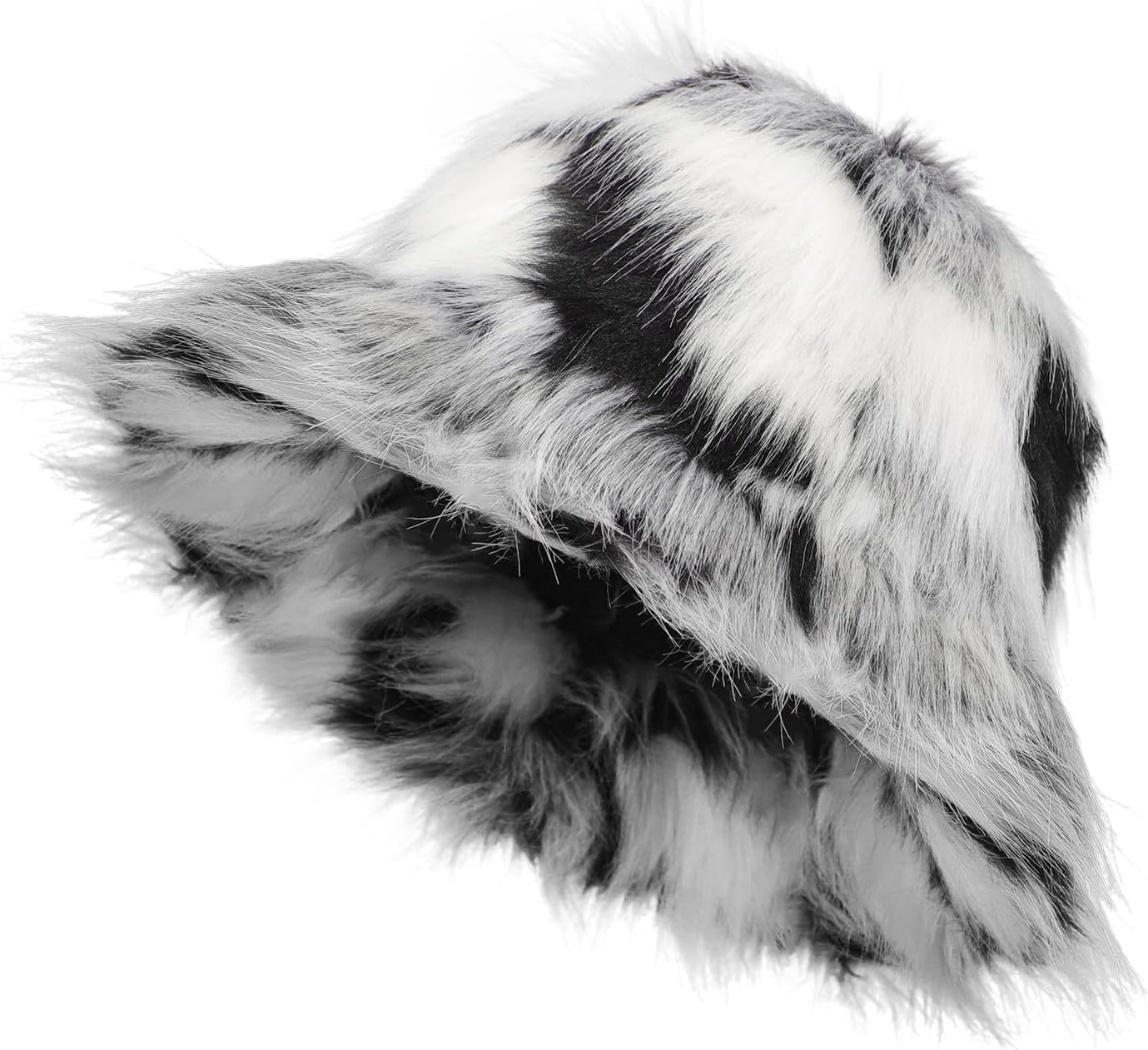 Women’s Furry Faux Fur Bucket Hat Girls Vibrant Winter Warmer Bucket Hats Cozy Stylish Headwear for Daily Outfits Festival