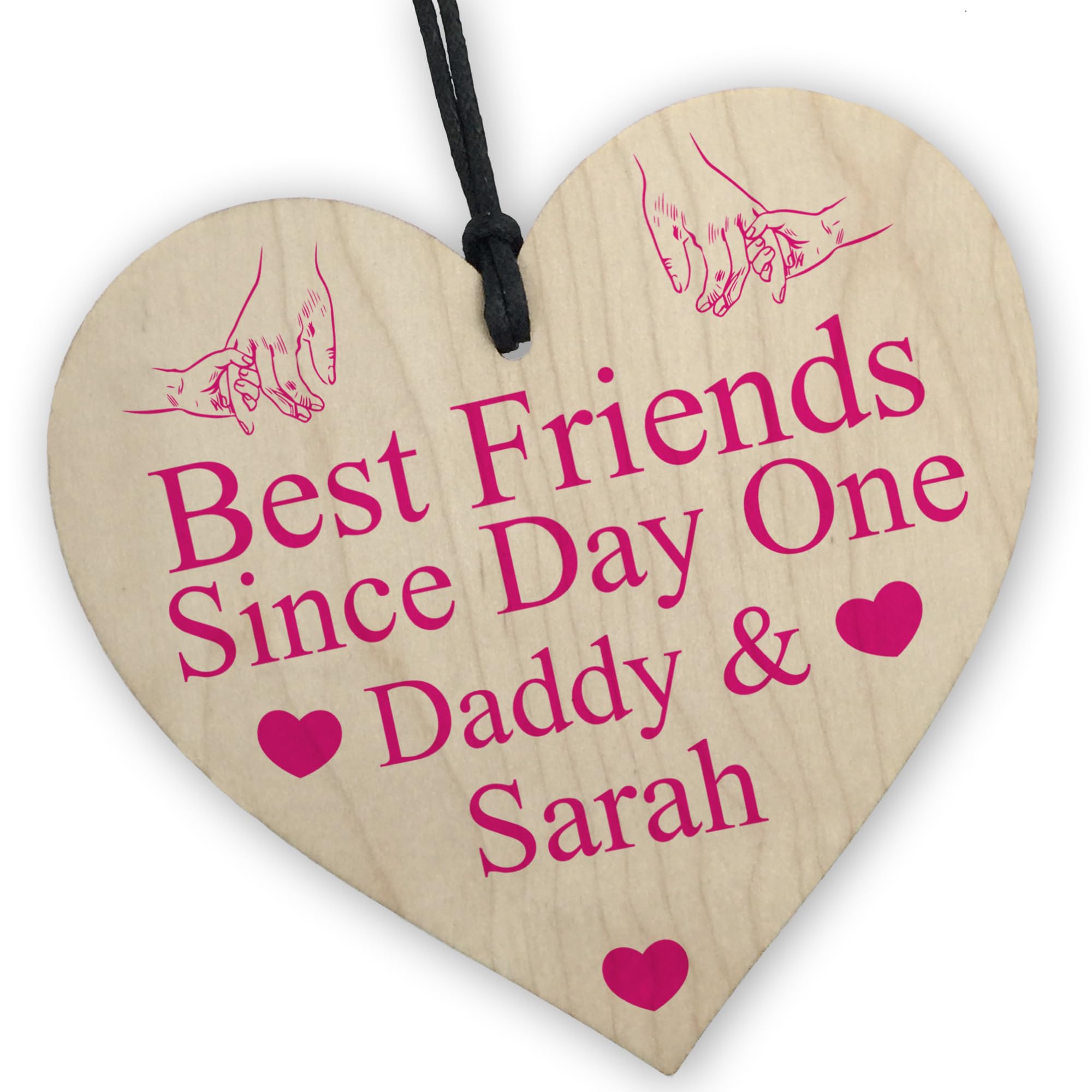 Red Ocean Dad and Daughter Gifts, Personalised Gifts For Dad From Daughter, Father's Day Gifts For Daddy, Daughter Gifts From Dad, Wooden Heart Keepsake Gift For Daddy