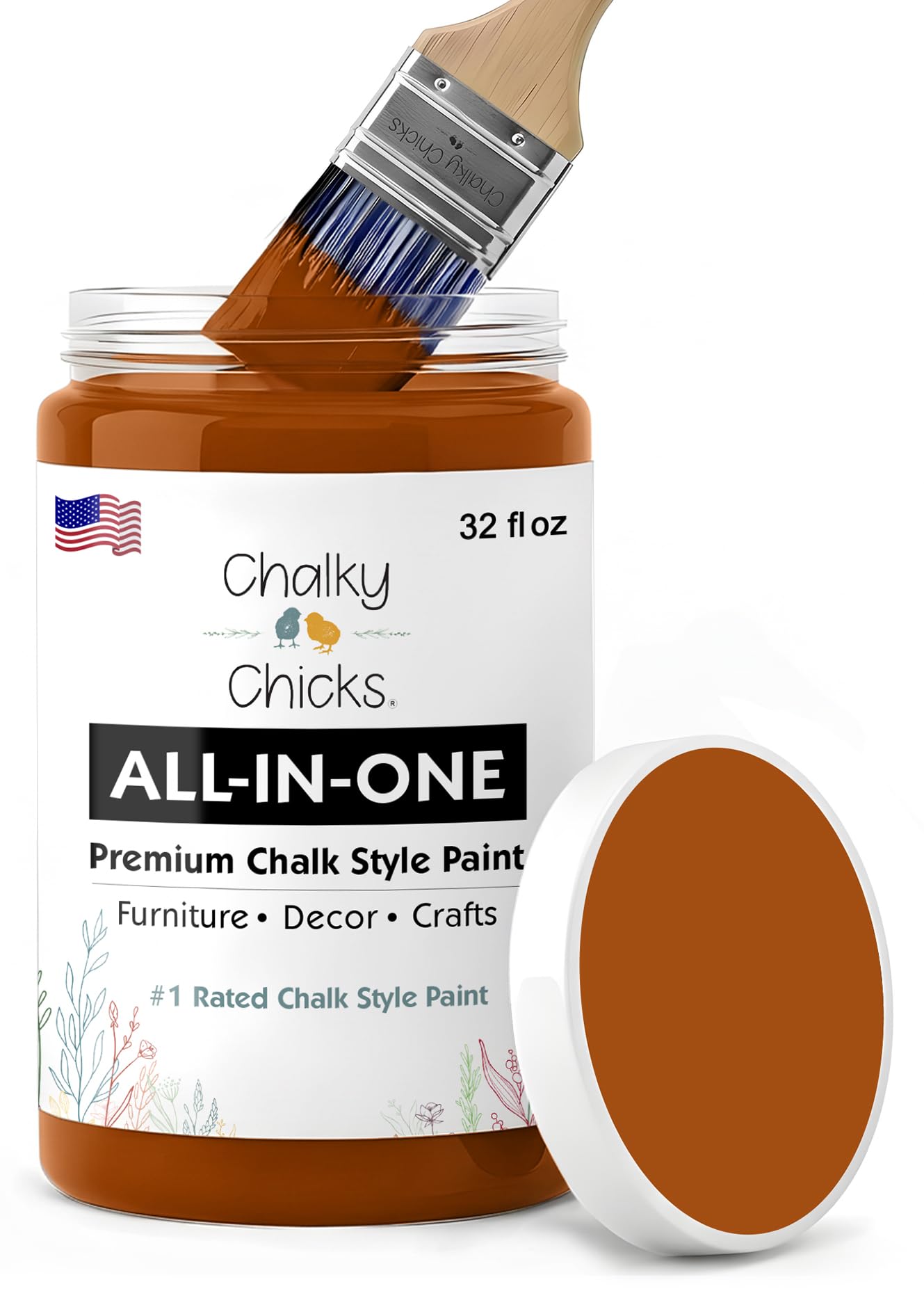 Amazon.com: Chalky Chicks 32 Fl Oz Matte Acorn (Orange) Chalk