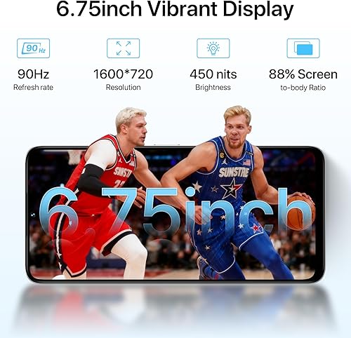 Miniatura 3 de UMIDIGI Teléfonos celulares desbloqueados G9A Android 14 2025, 6.75 pulgadas HD+ 90Hz pantalla Smartphone, 8 (4+4) GB+64GB 2TB procesador Octa-Core,