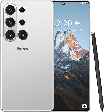 26 Ultra Unlocked Phone 16+1TB,Built in Pen The Phone,Battery 7000mAh 7.0" HD Screen,Android 15 Smartphone,Face ID/5G/Fingerprint Lock/Dual SIM/GPS White, 16+1TB