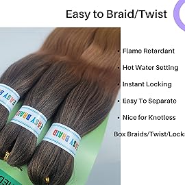 Red Pink Braiding Hair Pre Stretched Box Braids Hair Extension 26 Inch Colorful Fake Hair for Braiding