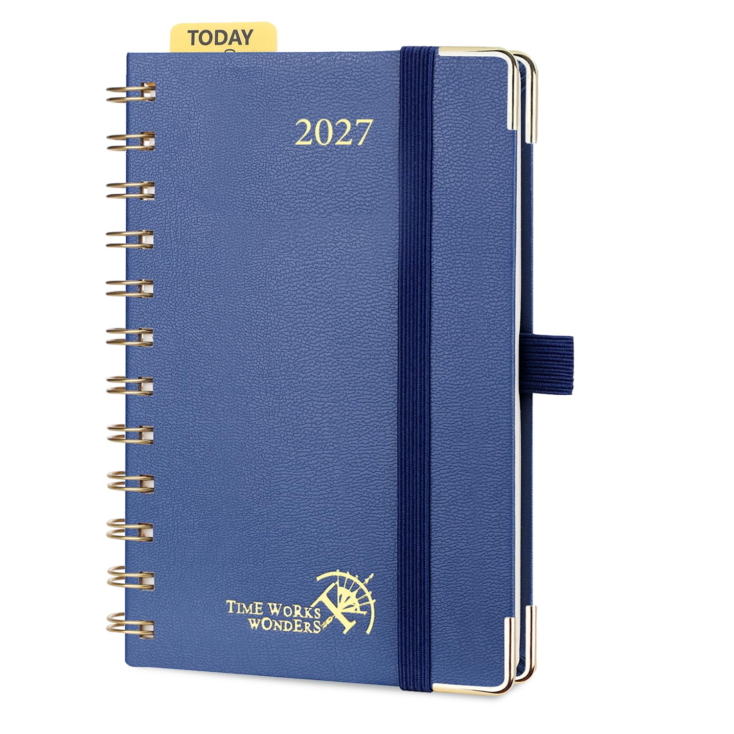 POPRUN Small Diary 2027 Pocket Diary Week To View Spiral Hardcover A6 — image 1