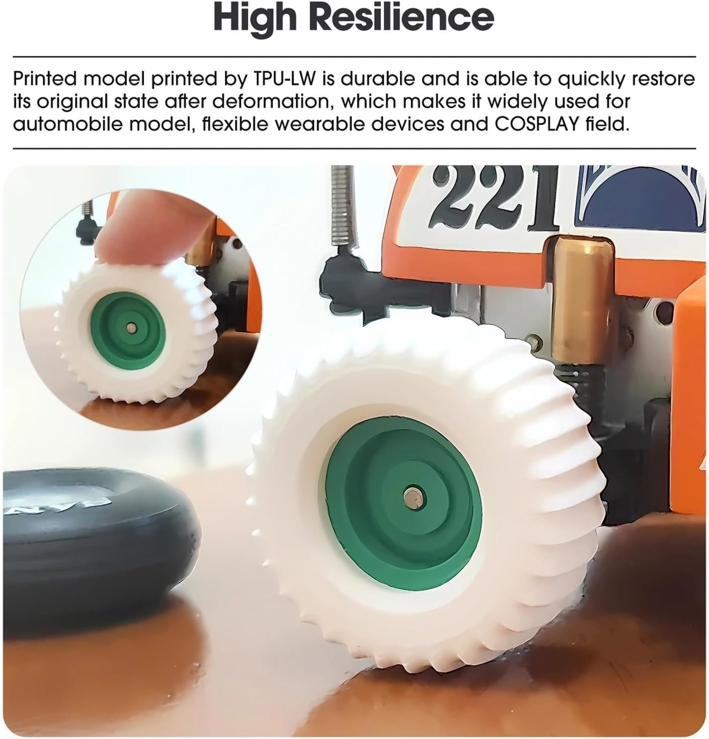 Compatible for Bambu Lab Printers, 0.75KG Lightweight TPU 3D Printer Filament 1.75mm(Gray)