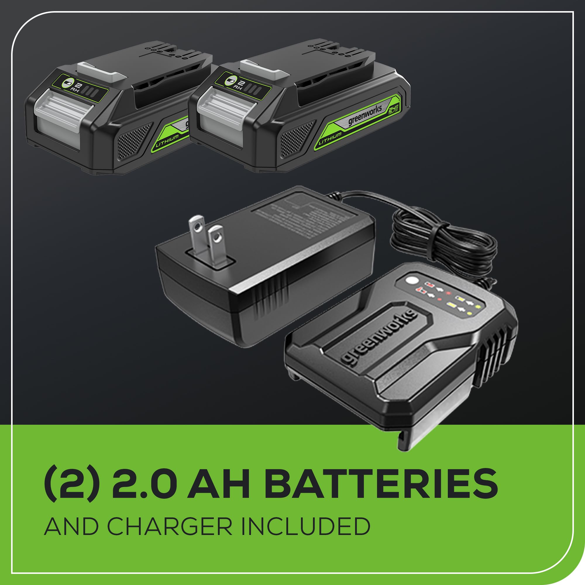 Greenworks 24V Cordless Impact Driver Kit - Brushless, 1950 In-lbs Torque, 2 Batteries & Charger, 8pc Bit Set - View #8