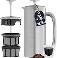 Vista 10 de ESPRO P7 French Press Acero inoxidable 304 – Cafetera de prensa francesa patentada de doble pared con aislamiento de microfiltro, preparación sin