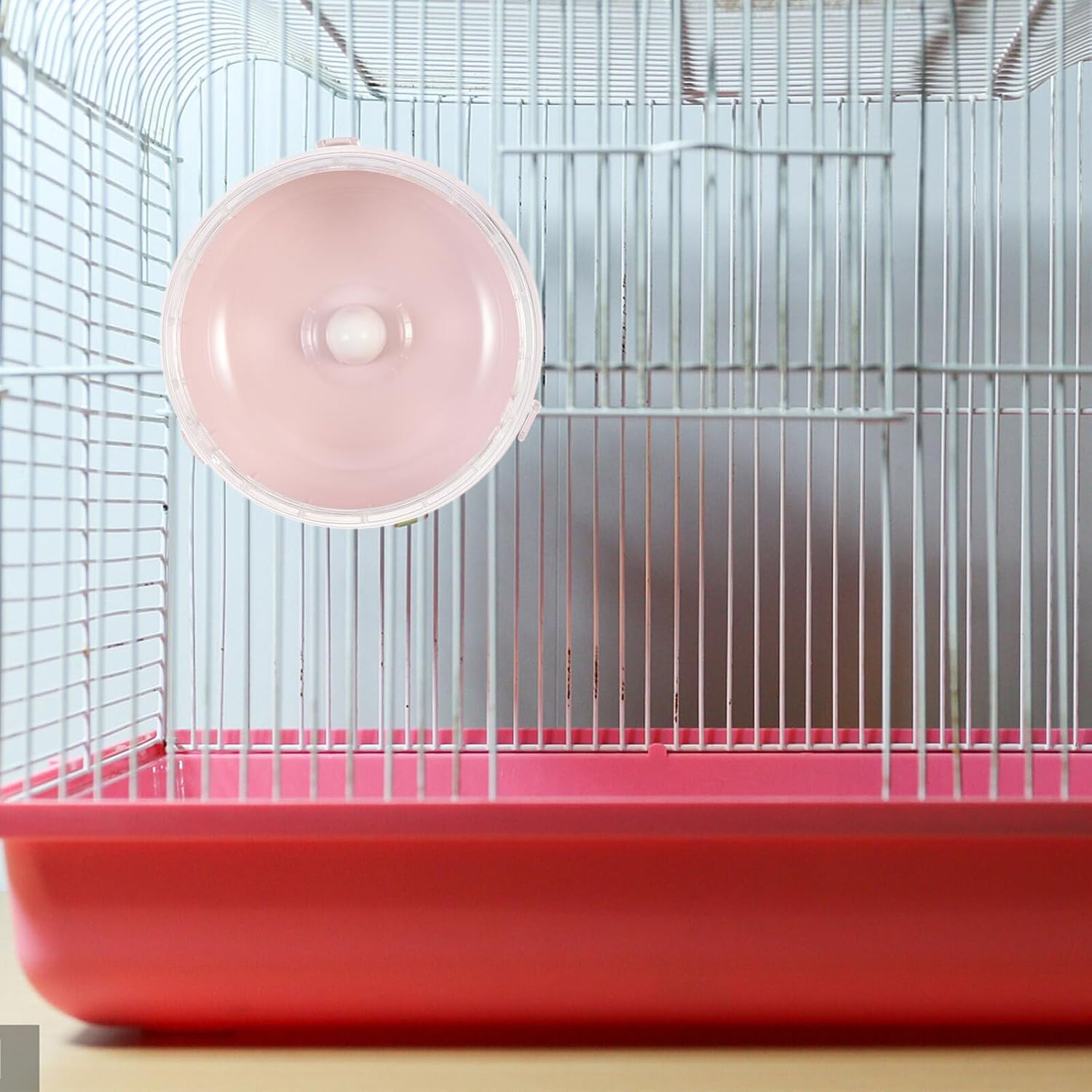 Silent Hamster Exercise Wheel 12cm Pink Running for Small Animals Squirrel and Hedgehog Plaything