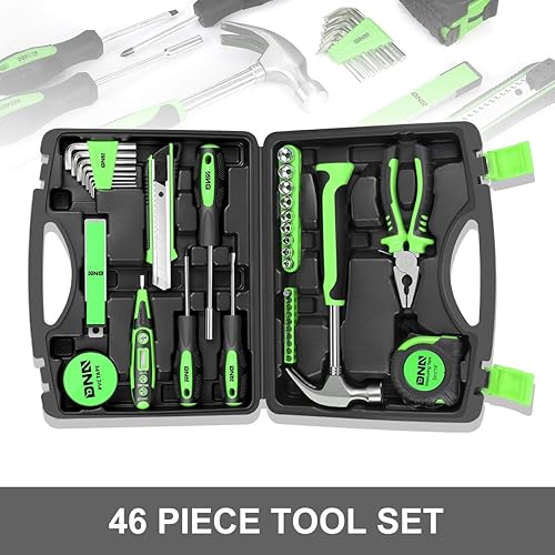 Miniatura 8 de DNA MOTORING - Kit doméstico y transportable de herramientas de mano, caja de 39 unidades para reparación general, destornillador, pinzas, martillo,