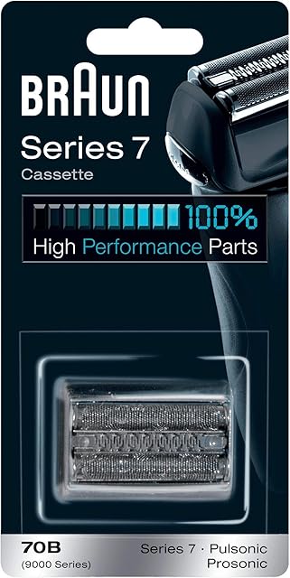 Braun Series 7 golarka elektryczna głowica tnąca, część zamienna kompatybilna z golarką męska Series 7, 70B, czarna