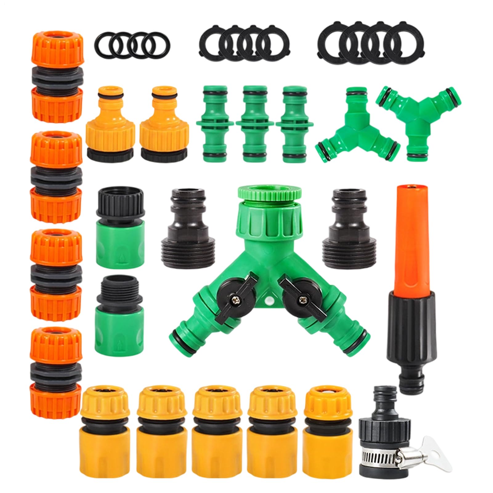 Raccords rapides pour tuyau d'arrosage durables en kit complet de 36 pièces de rechange