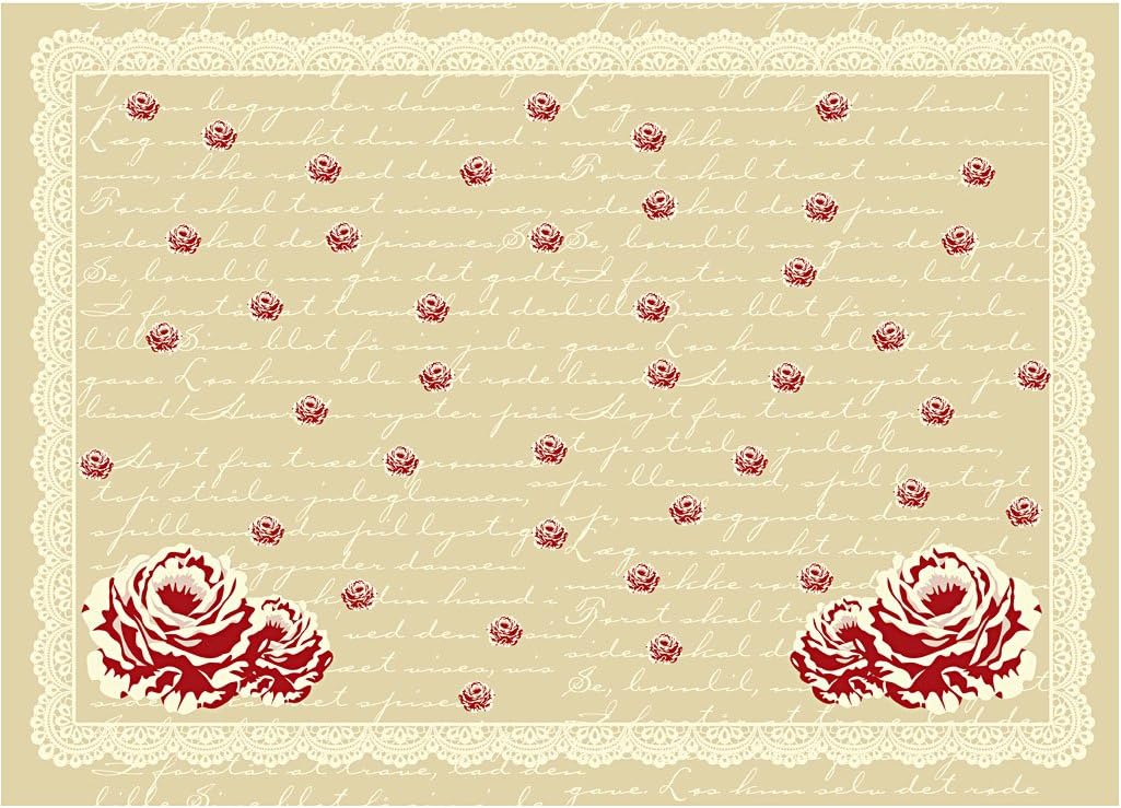 Vivi Gade 25 x 35 cm Copenhagen Script and Roses Design Decoupage Paper, Pack of 10