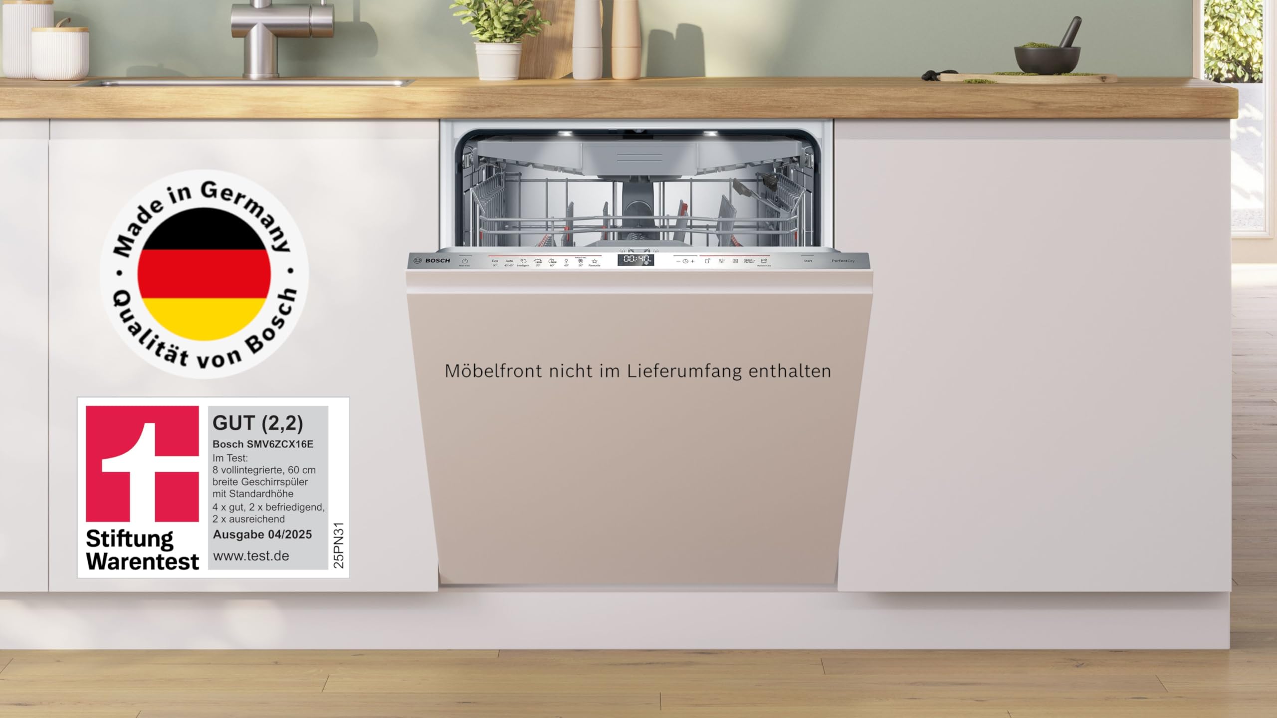 BOSCH SMV6ZCX16E Geschirrspüler Serie 6, vollintegrierte Spülmaschine 60 cm Home Connect