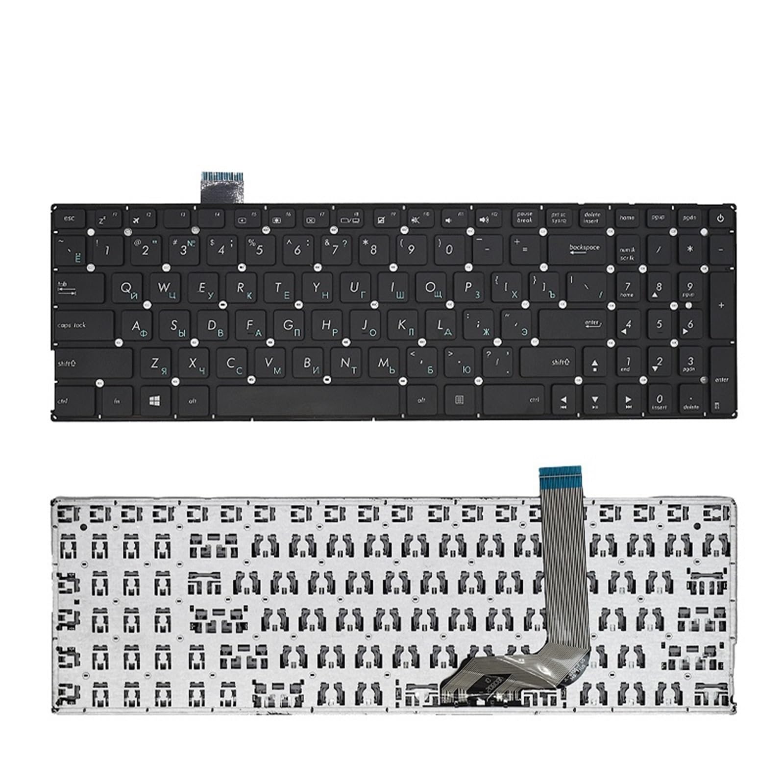 Teclado Asus X542U negro sin marco repuesto portátil MP-13K93US 0KN1-261US12 3