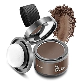 Acosexy Root Touch Up Powder, Hairline Shadow Concealer for Women\'s Eyebrows and Men\'s Beard Lines, Covers Bald Spots (Medium Brown)