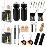 2 Sets Baby Shower Prizes for Men with Kettle Ruler Pen Cooling Towel Tool Kit Bottle Opener Cardboard Hemp Rope Plastic Bag for Baby Shower Game Winners Men Bachelor Party