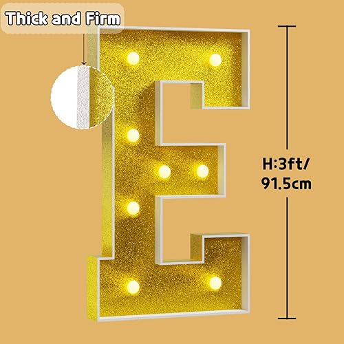 Miniatura 9 de imprsv Letras de marquesina negras de 3 pies decoración de fiesta negra - Letra C iluminada grande de 3 pies de alto - Carta de decoración de fiesta