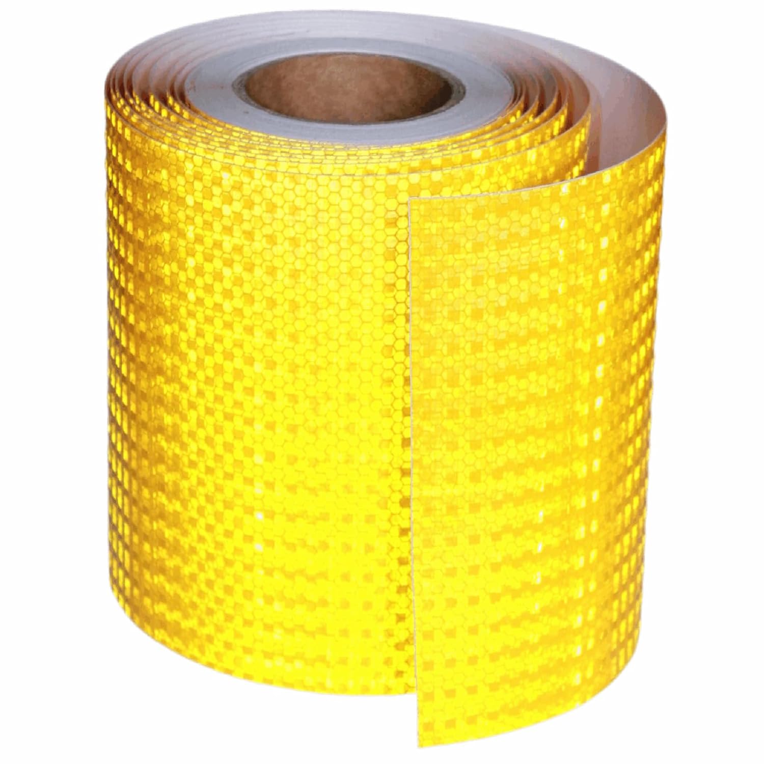 Yellow Reflective Tape 8 inch X 66 feet, Outdoor Waterproof High Visibility Strong Safety Industrial Tape
