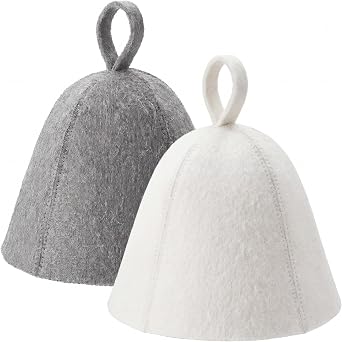 JaGely 1/2/4/8 Pcs Sauna Hat for Men Women Vaporarium Russian Banya Sauna Cap for Bath House