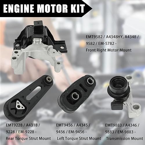 Miniatura 2 de Juego de motor 4X y montaje Trans compatible con N-issan S-entra 2007-2012 N-issan S-entra 2.0L para auto CVT