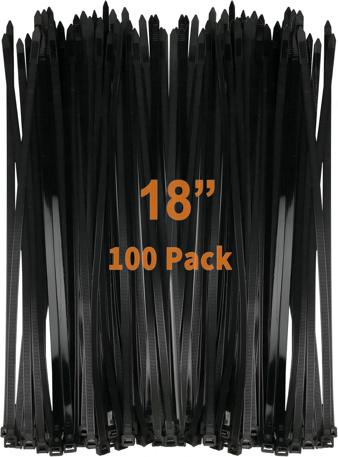18 Inch Zip Ties by Kimars, Heavy Duty Durable Strong Nylon