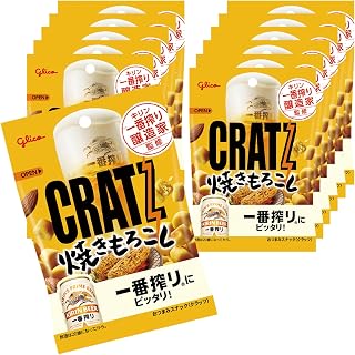 江崎格力高 クラッツ 烤玉米 麒麟一番搾り酿造家监修 开胃零食 适合搭配酒 啤酒 江崎格力高 glico cratz 42克×12个