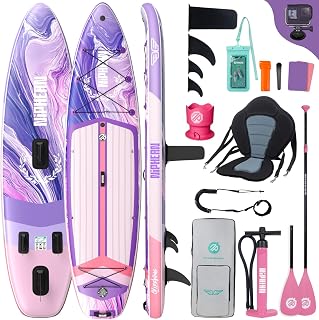 Niphean (Extra Groß) Stand Up Paddling Board, SUP für 2+1 Personen/Familien, SUP Board mit (Anfängergeeignet) Balancierflügel, wasserdichte Handyhülle, Stand Up Paddle Board for Adults, Geschenkideen