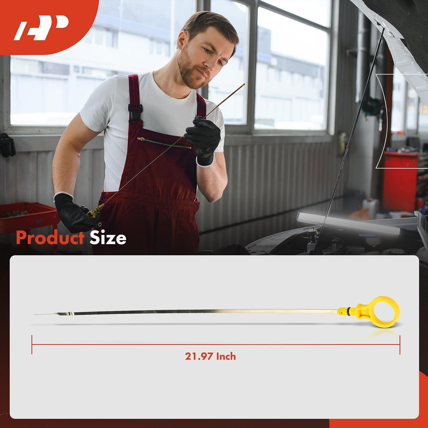 A-Premium Engine Oil Dipstick Compatible with Ford Focus 2012 2013 2014 2015 2016 2017, 1.0L 2.0L 2.3L Electric, Engine Oil Measuring Rod Dip Stick