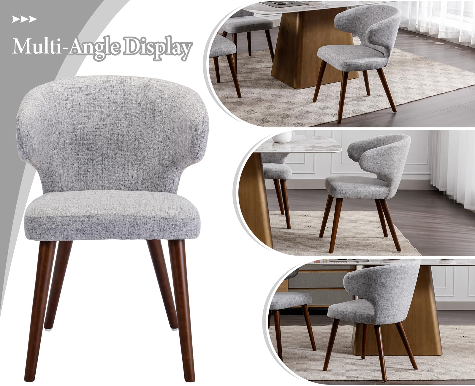 Chairus Faux Fur Eetkamerstoelen Set van 2 Armloze Keuken Hoek Stoelen met Metalen Poten voor Keuken/Woonkamer/Restaurant/Slaapkamer, Zwart Chairus Faux Fur Eetkamerstoelen Set van 2 Armloze Keuken Hoek Stoelen met Metalen Poten voor Keuken/Woonkamer/Restaurant/Slaapkamer, Zwart