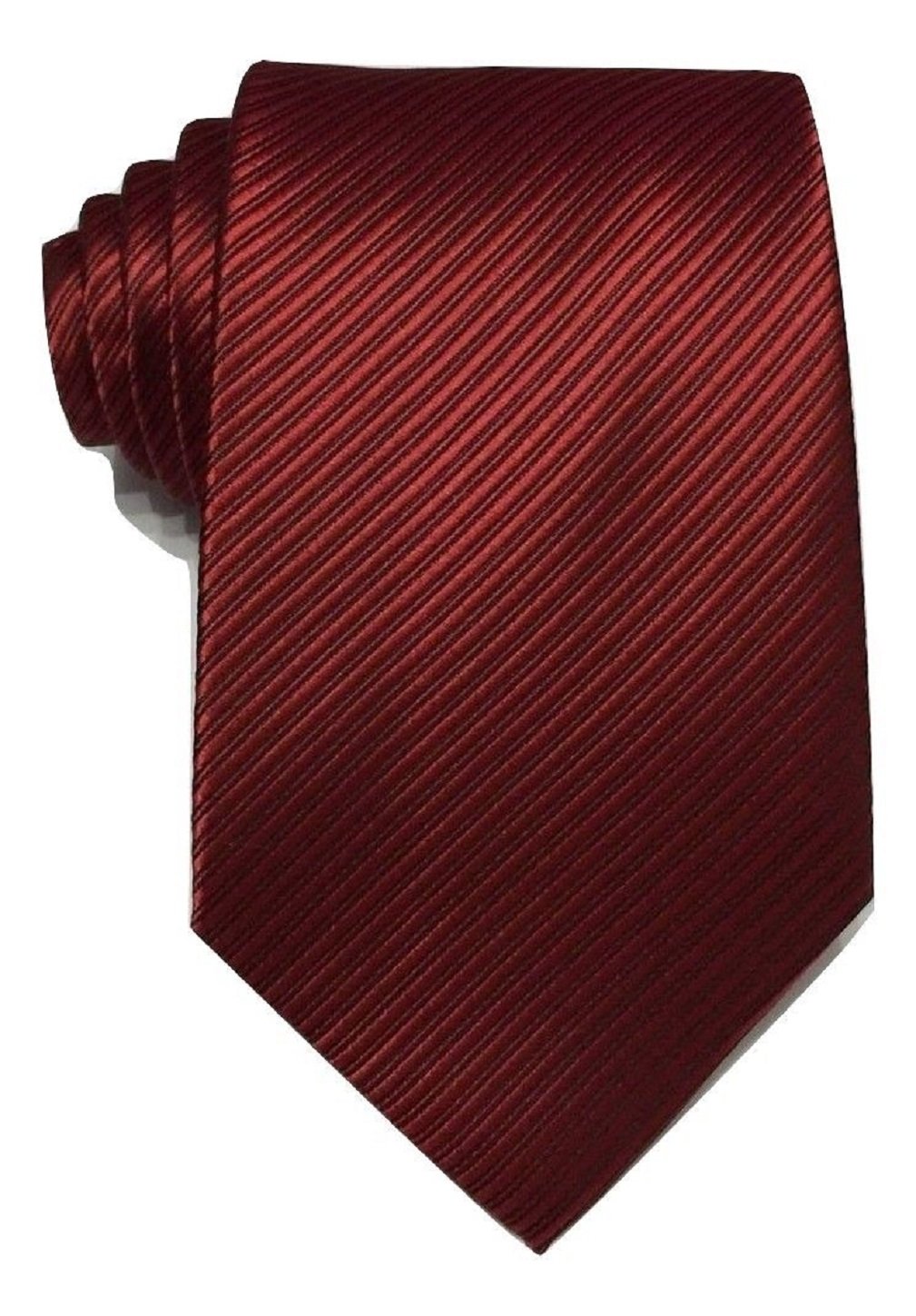 L&L® Wine red Collection Woven Paisley Jacquard Silk Knitted Satin Tie Wedding (Twill Tie)