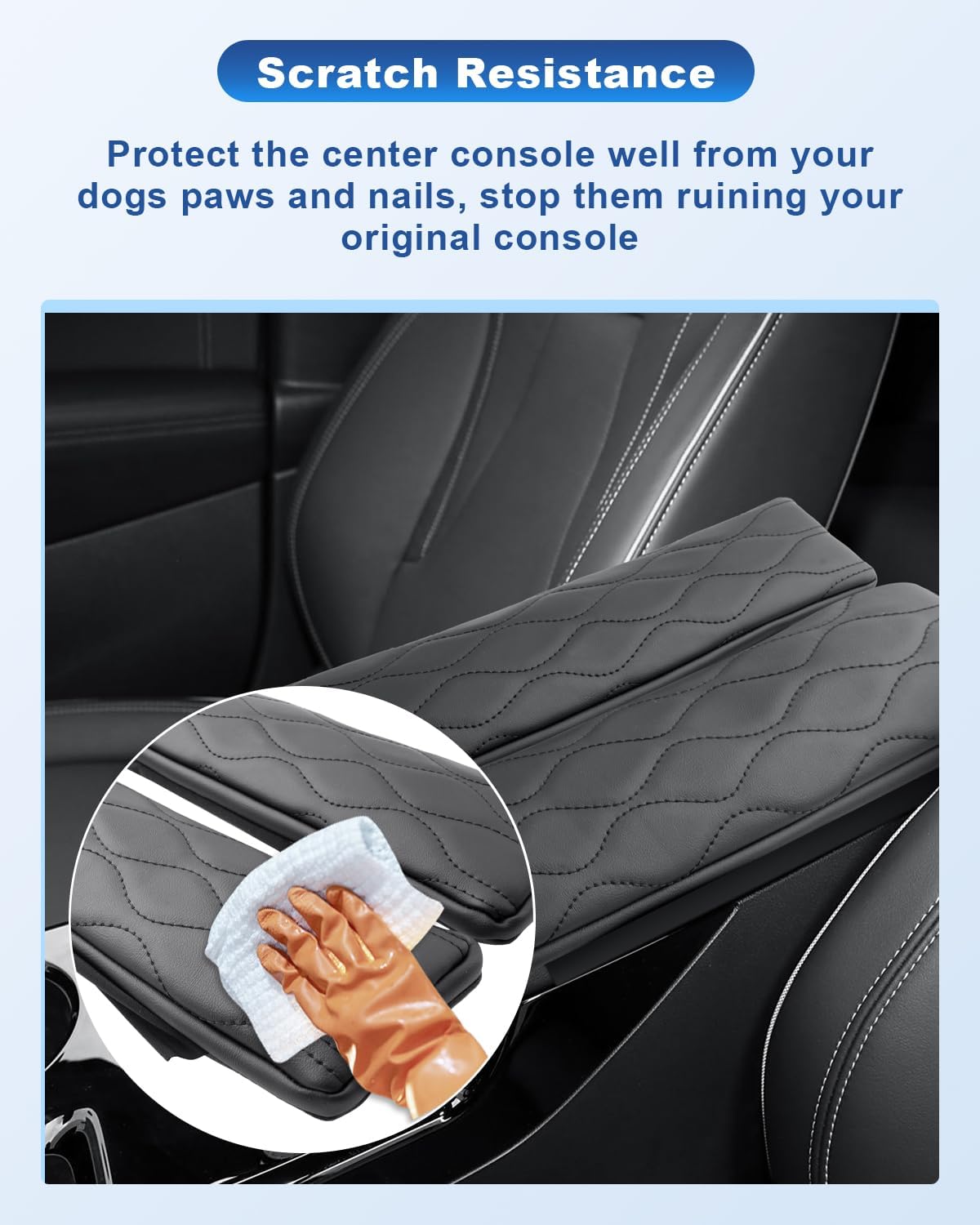 CDEFG 2Pcs for 2021-2024 Buick Envision Center Console Cover for 2021 2022 2023 2024 Buick Envision Accessories Armrest Cover 2021-2024 Envision Middle Console Pad Arm Rest Cushion Leather Cover image 3