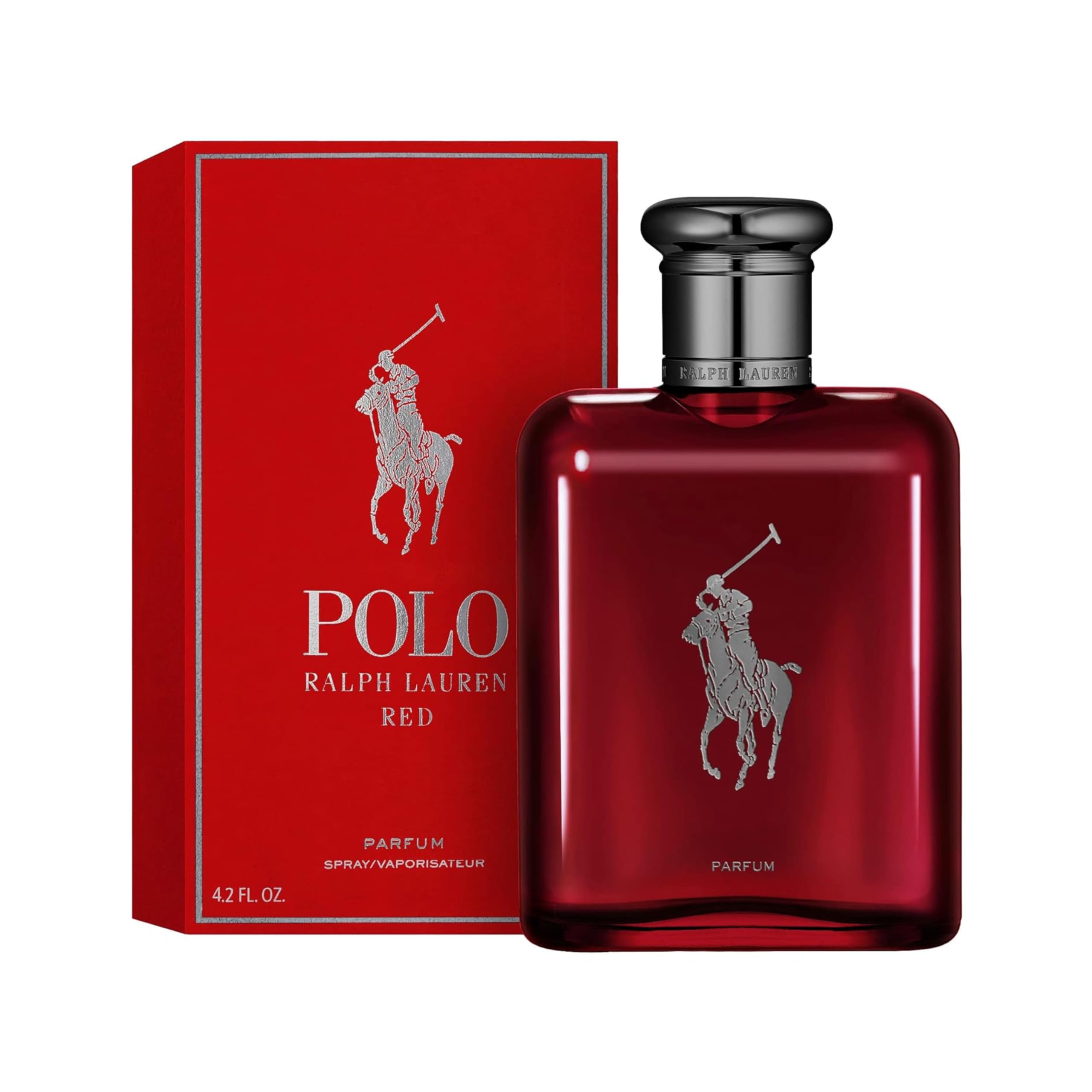 Ralph Lauren Polo Red Parfum für Herren, würzig-sinnlicher Duft mit Absinth, Blutorange & Zedernholz, für selbstbewusste Männer, 125 ml