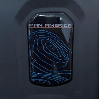 labelbike 3D Sticker Motorcycle Tank Plate compatible with Harley | Pan America, Resin Protection, Anti-Scratch, Decoration, Light Blue
