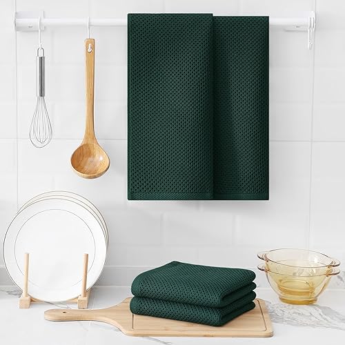 Miniatura 66 de Kitinjoy - Paños de cocina 100% algodón, paquete de 6 paños de cocina ultra suaves y absorbentes para secar platos, toallas de cocina de secado