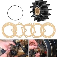 Vista 9 de Kit de reparación de impulsor de bomba de agua Reemplazo para Sherwood 10615K-SHW para Volvo Penta 835874 Impulsor de bomba de enfriamiento