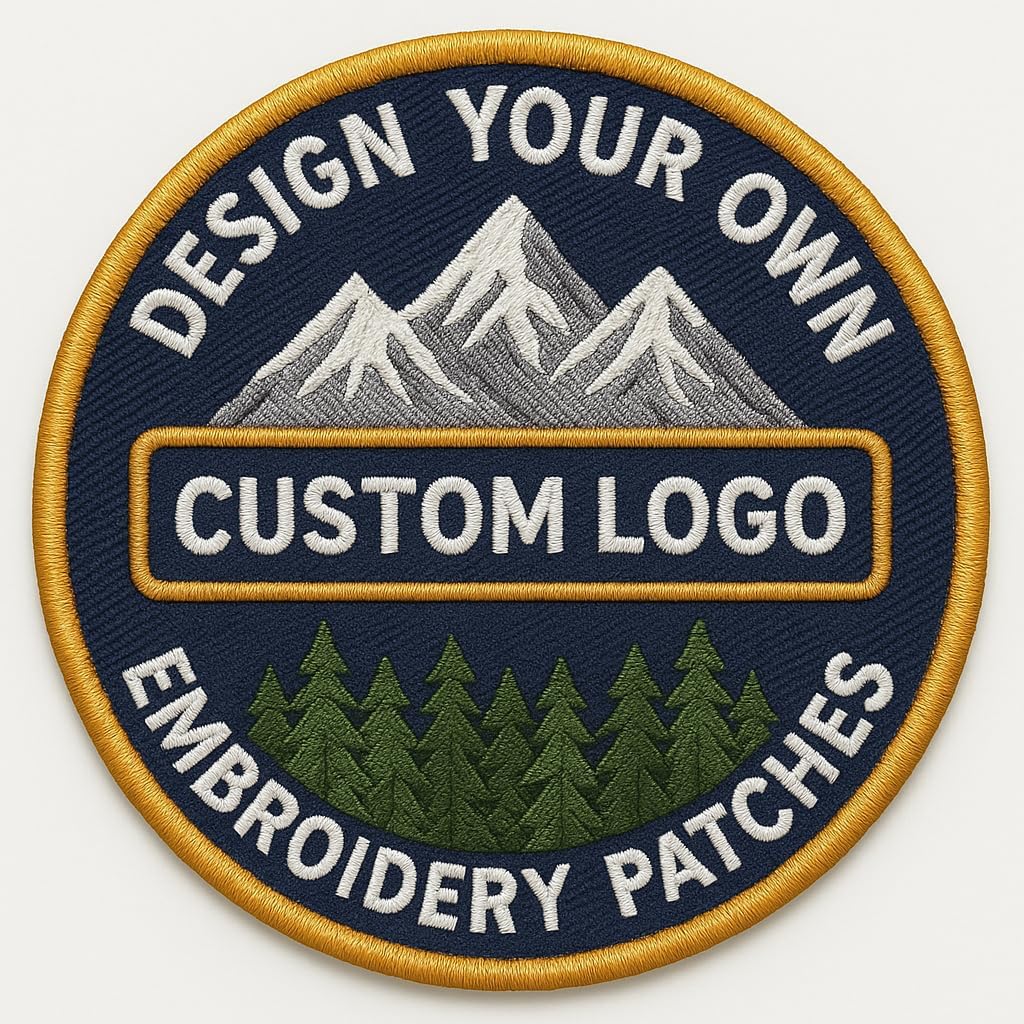 Custom Embroidered Patches, Iron On, Sew On, Hook and Loop Design, Personalized Logo Image Text for Backpacks, Jackets, School, Team (Style1)