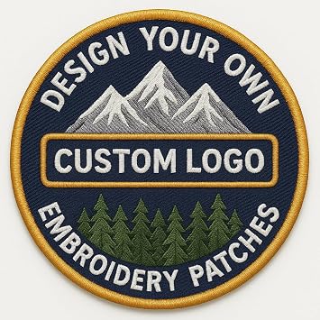 Custom Embroidered/Printed Patches, Iron On, Sew On, Hook and Loop Design, Personalized Logo Image Text for Jackets, Backpacks, School, Team Style1