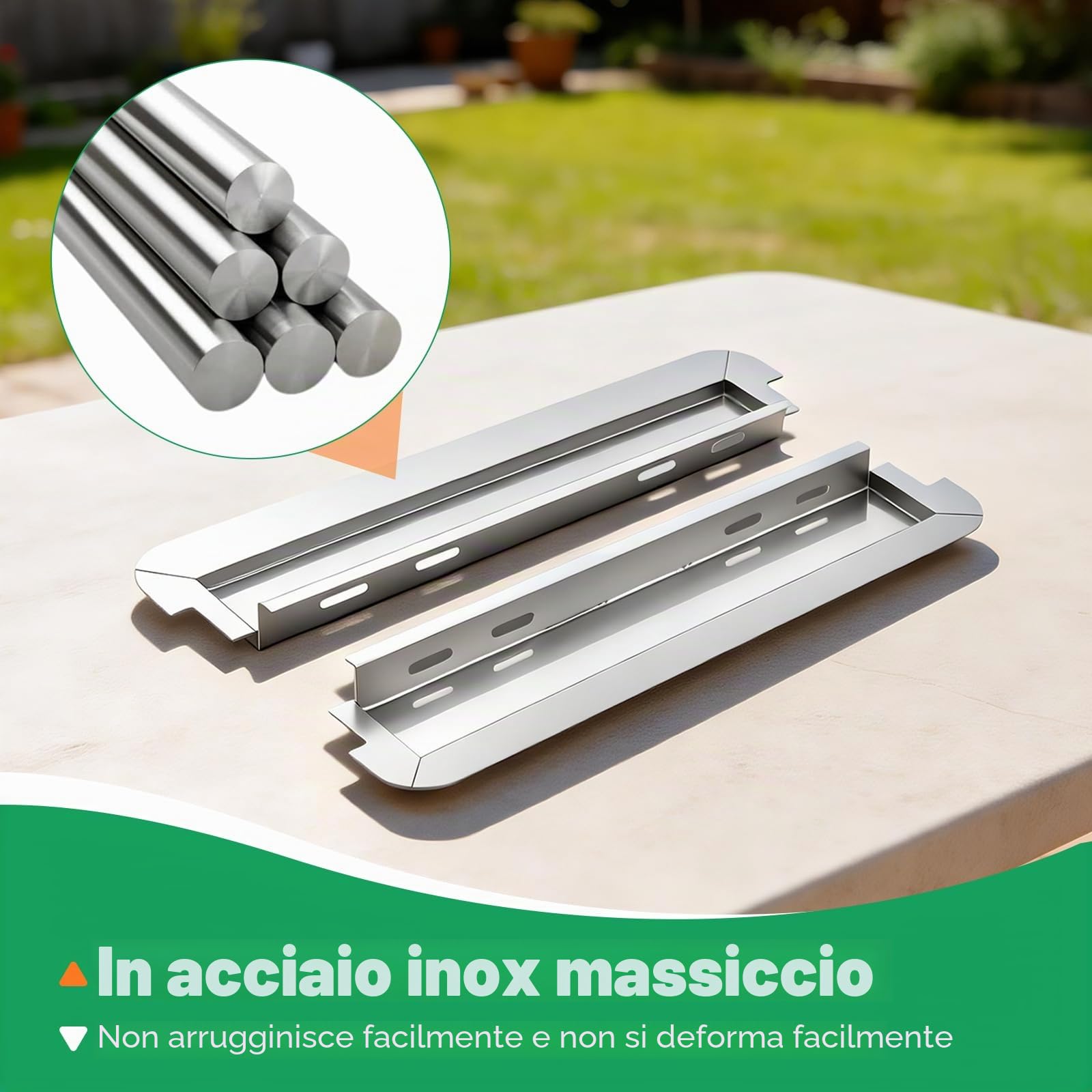 WELL GRILL Vaschetta antigoccia in acciaio inox per Weber Go-Anywhere Gas, confezione da 2 vaschette raccogligrasso per barbecue a gas Weber Go Anywhere